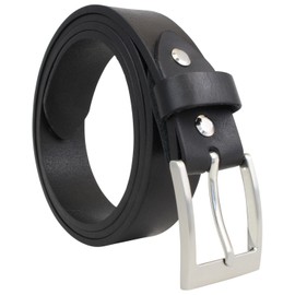 BELTINGER Full Cowhide Leather Belt 3 cm Suit Belt for Men and Women 30 mm Chino Belt with Solid Buckle, Navy, Silver