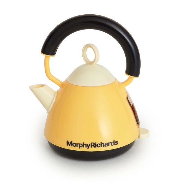 Casdon 64850 Morphy Richards Interactive Toy Kettle for Children Aged 3+ | Encourages Endless Imaginative Role-Play Fun, Yellow,13.5 x10.5x14.5 cm