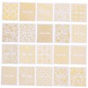 Minkissy 20 Sheets Gold Plated Nail Stickers Leaf Floral Manicure