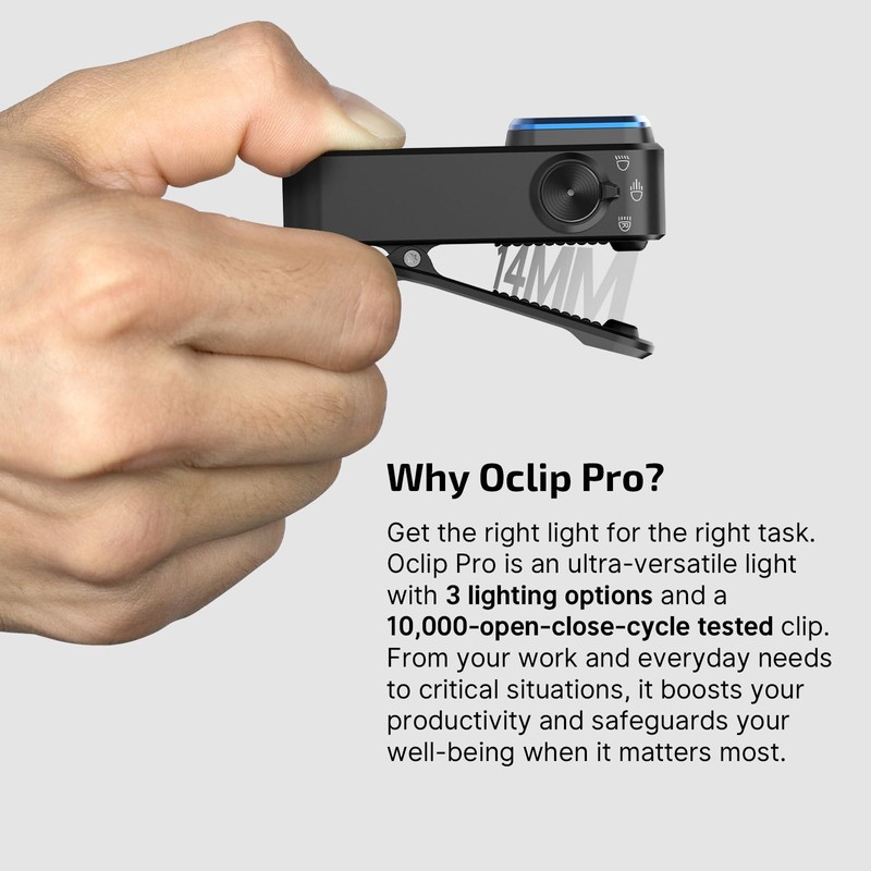 OLIGHT Oclip Pro Max Throw 120 Meters EDC Clip-on Light