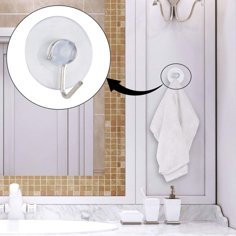 uxcell 12pcs Suction Cup Hooks 1 Inch Diameter Wall Hooks