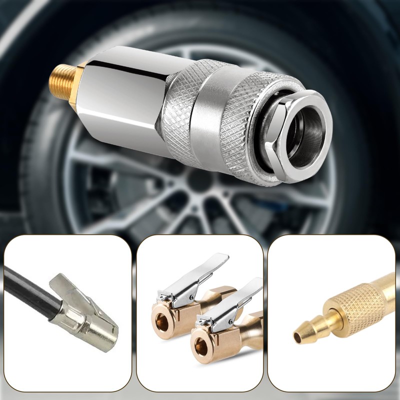 Air Pump Adapter Portable Tire Inflator Electric Air Compressor Adapter