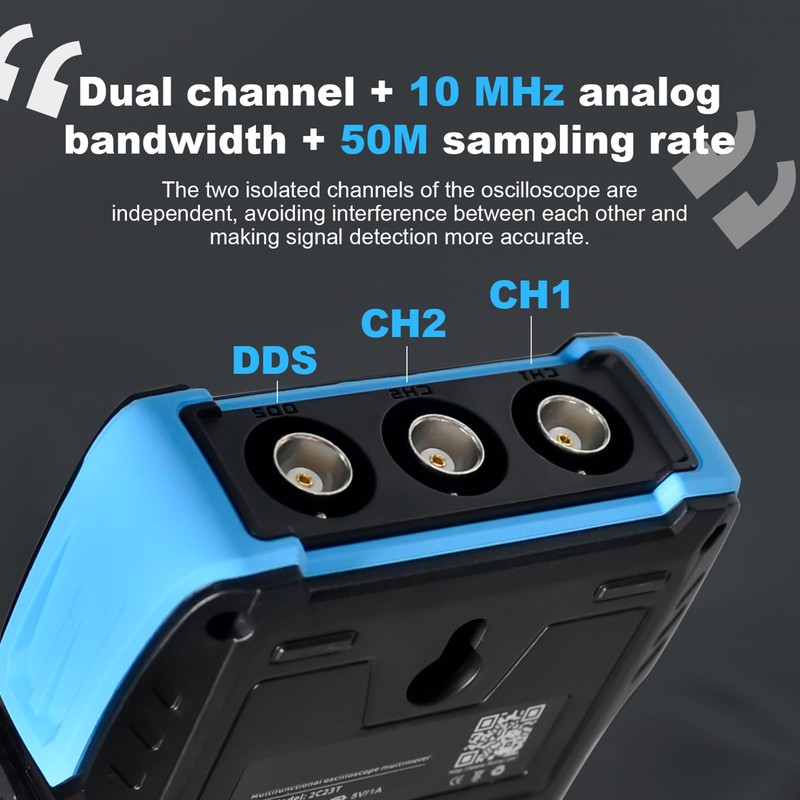 Kethvoz Digital Oscilloscope 2 Channel with Auto Calibration, 3 in