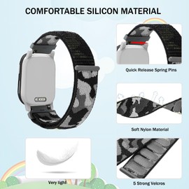 VELULYX Kids Nylon Band for Xplora X6, XPLORA Kids Smartwatch Girls Boys Replacement Straps for Xplora X6 Play