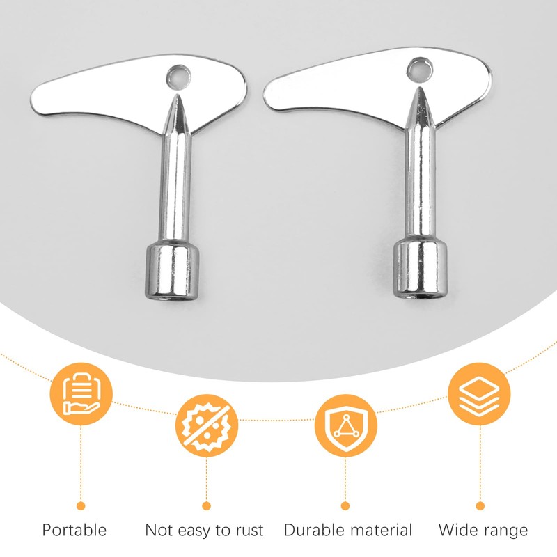 Gments 2 Pcs Meter Box Key Metal Triangle Key Inner