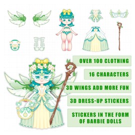 130pcs 3D DIY Dress-Up Stickers for Kids – Fun & Creative Stickers for Laptops, Water Bottles, Novelty Garage Kits – for Girls and Teens