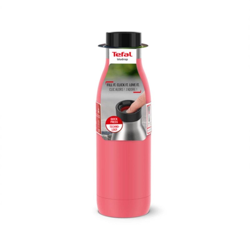 TEFAL BLUDROP Water Bottle, Reusable Stainless Steel Bottle, Hot and