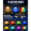 KAJICOO Solar Fence Lights Outdoor, 8 Pack Warm White &