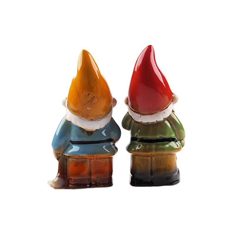 BWG High Glaze 14cm Garden Gnomes - Ceramic Yellow Red