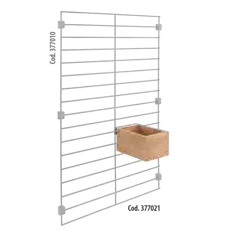 Metaltex Mural Line Wall Grid Bamboo Box Small, Wood Colour,