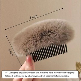 2PCS Hair Bun Invisible False Hair Clip Bump It Up Volume Hair Base Fluffy Tool Volume Princess Styling Increased Hair Pad Fluffy Hairpin with Fluffy Hair for Women Girls (Brown)