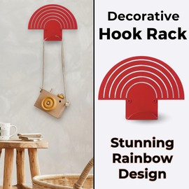 ARTiLETTO Decorative Hook Rack: Modern Coat Rack Wall Mount for Hanging Coats, Towels, Backpacks. Metal Wall Art, Room Décor, Large or Small, 4 Colors
