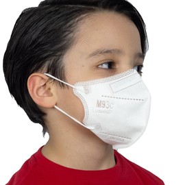 10Pcs M93c Comfortable Child Face Mask Made in USA 3D Cup 3ply Disposable Breathable Mask Cool Kids Colors for Girls and Boys (White)