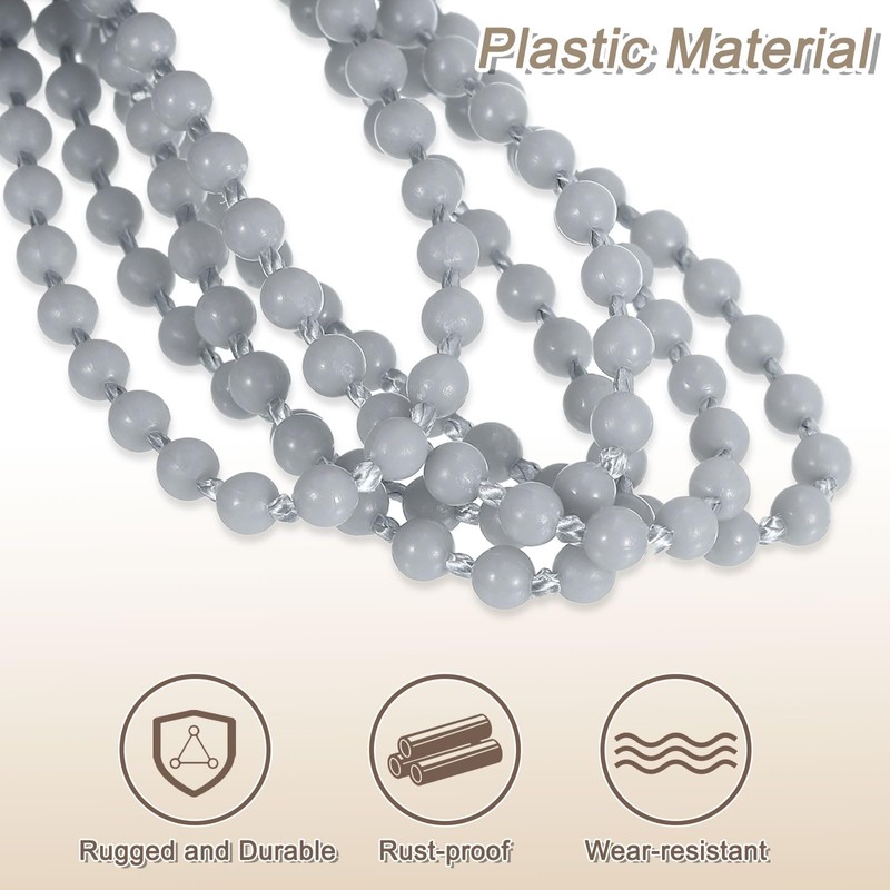 sourcing map Curtain Beaded Chain Cord, 10 Meter/10.9 Yards Roller