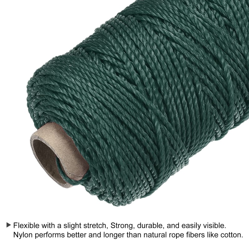 sourcing map Twisted Mason Line Nylon Twine String Cord Dark