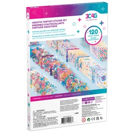 3C4G: Aquatic Fantasy Sticker Set - 120 Sheets w/ 1000+ Ocean-Inspired Stickers, Holographic Foil & Glitter Finishes, Three Cheers for Girls, Kids 6+