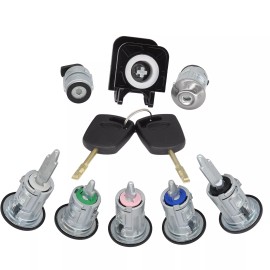 Unbranded 8pc Ignition Switch Door Lock Bonnet Set With 2 Keys For Ford Transit Connect