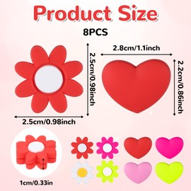 Giantree 8 Stück Tennis Dämpfer, Herzförmiges Tennisschläger Dämpfer Lustige Vibrationsdämpfer Stoßdämpfung Silikon Tennisschläger Für Training Und Badmintonschläger