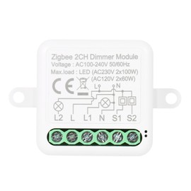 Zigbee Dimmer Switch Module App Remote Control Curtain Switch Compatible with Alexa 2 Gang Switch