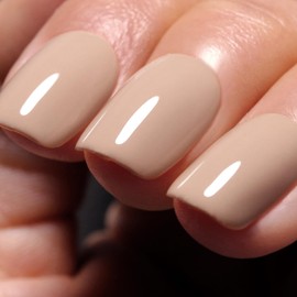 Ozzeal Nude Gel Polish, 15ml Deep Beige, Autumn Winter LED UV Gel Nail Polish Art Starter Kit for DIY Manicure at Home