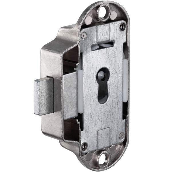 Gedotec Screw-On Lock Nickel-Plated Metal | 1 Piece Furniture Bar