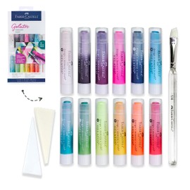 Faber-Castell Gelatos Colors Set, Iridescents - Water Soluble Pigment Crayons - 15 Iridescent Colors