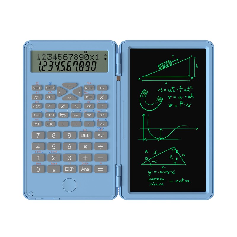 Scientific Calculator with Erasable Writing Board 240 Functions 2 Line