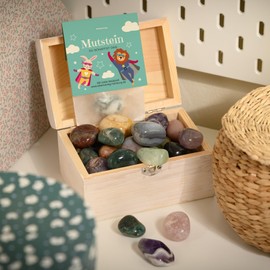 10 x "Mutstein" Lucky Stones for Children / Lucky Charm Stone as Party Bag Children's Birthday Party Bag / Lucky Charm Children / Lucky Charm Birthday Party Bag Children Small Items