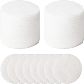 Mirhua Cotton 200 Pack Round Wiping Lotion Wipe Refills Lint Free Embossed Textured Thin Multipurpose Sensitive Skin Toner Pads