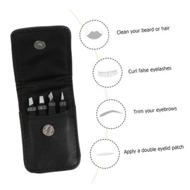 FOMIYES 3sets Portable Eyebrow Tweezers and Trimmers Stainless Steel Eyebrow Clips for Precision Grooming Suitable for Men and Women Beauty Tool Set