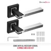 Decoranddecor Nexus Door Handle Lever Set Duo Colour on 54mm