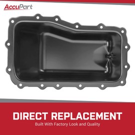 AccuPart Oil Pan - Fits Jeep Wrangler JK 2007-2011 with 3.8L Engine - Jeep Wrangler JK Oil Pain Jeep JK Oil Pan 2-Door 4-Door - Direct Replacement - Black Powder Coated Steel - Replaces OE 4666153AC