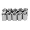 10Pcs Coupling Nut Round Rod Connector Female Thread 304 Stainless