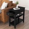 ChooChoo Side Table Living Room, Narrow End Table with Drawer