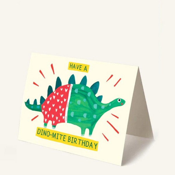 Jolly Awesome Dinomite Birthday Card