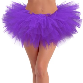 Olreco Purple Tutu Skirt for Women Witch Tutu Costume for Women Purple Tulle Skirt for Women Purple Tutu for Women Purple Skirt