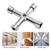Bodiiwuliu Multifunctional 4-way universal triangular key, multifunctional cross key, cross