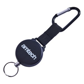 Amtech S6365 Recoil Keyring with Carabiner