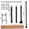 Sun Shade Sail Poles Kit 10ft Outdoor Sun Shade Sail