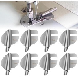 8 Pcs Sewing Rolled Hemmer Foot Set,3-10mm Universal Wide Rolled Hemmer Foot,Sewing Machine Presser Foot Kit, Rolled Hem Attachment for Sewing Machine
