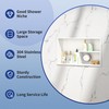 Bernkot Stainless Steel Shower Niche 12"×24" White with Shelf No