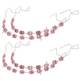 Brackets Falsos Para Dientes Kit 2 Pack, Kit de ortodoncia con brackets y alambre, Brackets Para Dientes DIY Retenedor para dientes, Accesorio de prác