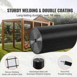 HappyBuy Hardware Cloth - 36'' x 100' Galvanized Wire Mesh Roll, 19 Gauge for Durable Chicken Coop Barriers, Rabbit Snake Fences and Sturdy Poultry Enclosures with Vinyl Coating