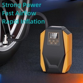 EJiaDuola Tyre Inflator,Portable Air Compressor,Digital Car Tyre Air Pump - Car Accessories, 150PSI 12V DC Auto Pump,Preset Tyre Pressure & Auto Shutoff, Electric Air Pump for Car Tyres, Bicycles