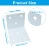 Seimneire White Stainless Steel Corner Bracket, 6 Holes 1.98x1.98x1.98inch L