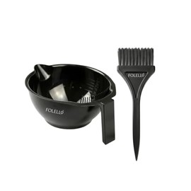 Combo Pack of Plastic Mug Hair Colouring Mixing Bowl & 1 Hair Dye Brush | Professional Styling Hair Dye Applicator Colour Mixing Bowl with Handle (Set