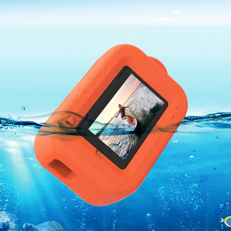 Sports Camera Floating Case Orange High Visibility Floating Protective Shell