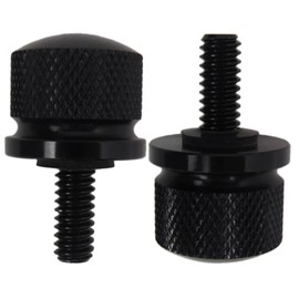 Upgrade 2 Pack Aluminum Alloy Seat Bolt Screw Replacement for Harley Davidson Softail Dyna Street Glide with 1/4"-20 Thread 1996-2024 (Black) by Gxcdizx