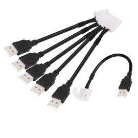 PNGKNYOCN 10mm USB LED Light Strip Connector USB to 2-Pin 10mm Wide solderless Light Strip Clip for 3528 5050 LED Light Strips(6-Pack)