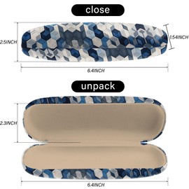 Zewurtuw Eyeglass Case Hard Shell Sunglasses Protective Eyeglasses Holder Box with Cleaning Cloth for Women Girls Men Cute Aesthetic-Square